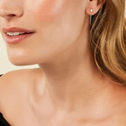 Histoire d'Or Boucles D'Oreilles Pendantes Ondée Or Jaune Nacre Clearance