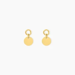 Histoire d'Or Boucles D'Oreilles Pendantes Finesse Acier Jaune Sale