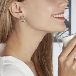 Histoire d'Or Boucles D'oreilles Pendantes Plaqué Or Jaune Ethem Pierres Discount