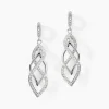 Histoire d'Or Boucles D'oreilles Pendantes Malika Argent Blanc Oxyde De Zirconium Sale