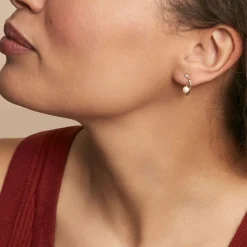 Histoire d'Or Boucles D'oreilles Pendantes Orientale Or Jaune Perle De Culture Clearance