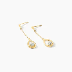 Histoire d'Or Boucles D'oreilles Pendantes Or Jaune Ossian Topaze Outlet