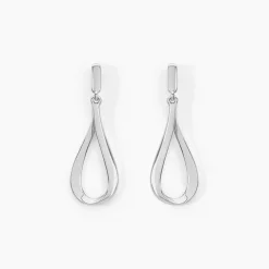 Histoire d'Or Boucles D'oreilles Pendantes Sila Argent Blanc New