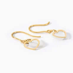 Histoire d'Or Boucles D'oreilles Pendantes Naïade Or Jaune Nacre Sale