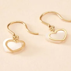 Histoire d'Or Boucles D'oreilles Pendantes Naïade Or Jaune Nacre Sale