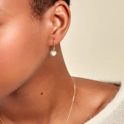 Histoire d'Or Boucles D'oreilles Pendantes Naïade Or Jaune Nacre Sale