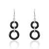 Histoire d'Or Boucles D'oreilles Pendantes Narcissa Argent Blanc Céramique Et Oxyde