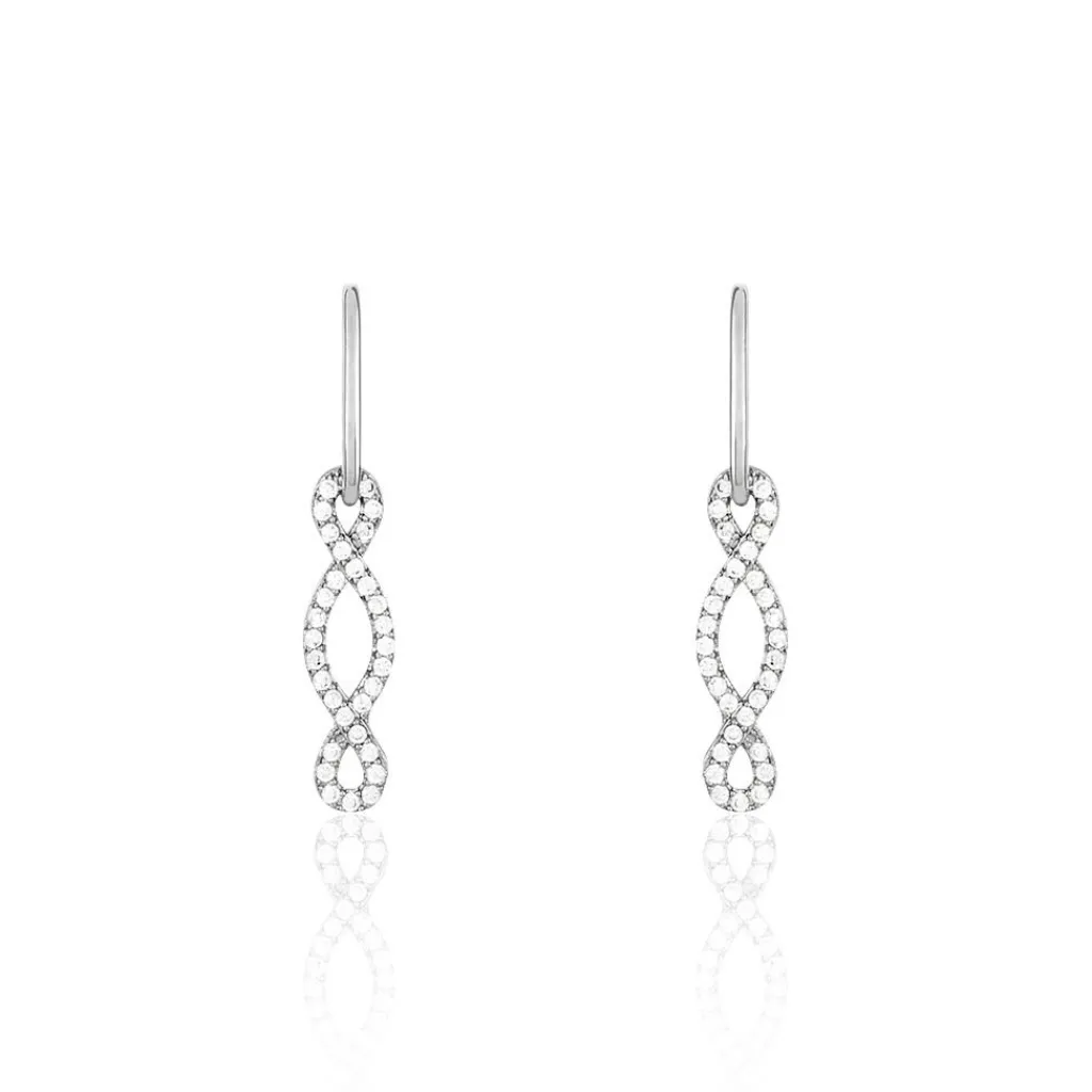 Histoire d'Or Boucles D'oreilles Pendantes Carla Argent Blanc Oxyde De Zirconium Best
