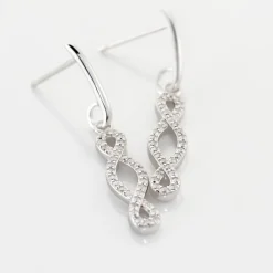 Histoire d'Or Boucles D'oreilles Pendantes Carla Argent Blanc Oxyde De Zirconium Best