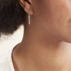 Histoire d'Or Boucles D'oreilles Pendantes Carla Argent Blanc Oxyde De Zirconium Best