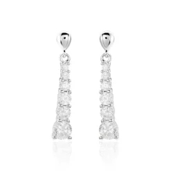 Histoire d'Or Boucles D'oreilles Pendantes Dervla Argent Rhodié Oxyde De Zirconium Clearance