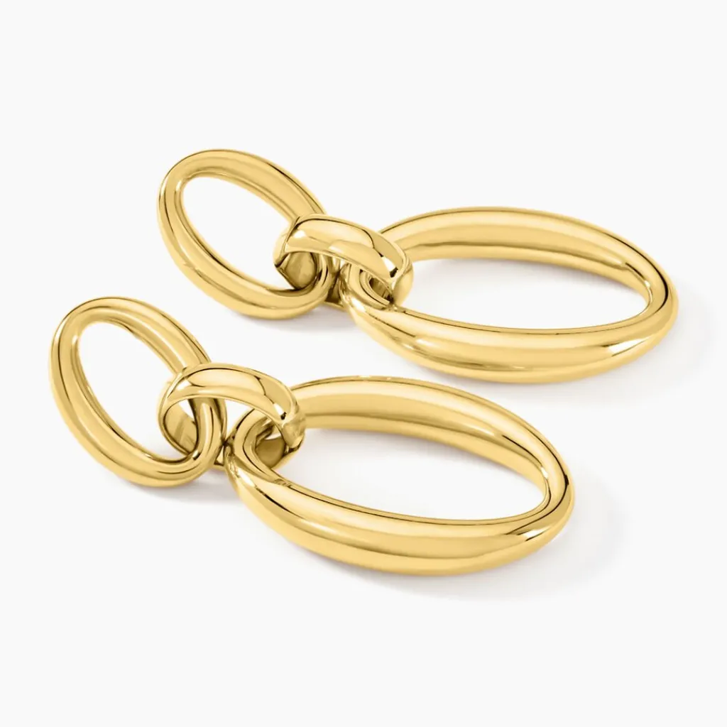 Histoire d'Or Boucles D'oreilles Pendantes Zeilah Acier Jaune acier dore Best