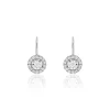Histoire d'Or Boucles D'oreilles Pendantes Mentoura Or Blanc Diamant Synthétique Online