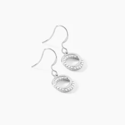 Histoire d'Or Boucles D'oreilles Pendantes Circus Argent Blanc Oxyde De Zirconium Best
