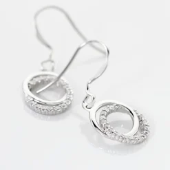 Histoire d'Or Boucles D'oreilles Pendantes Circus Argent Blanc Oxyde De Zirconium Best