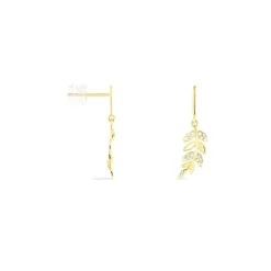 Histoire d'Or Boucles D'oreilles Pendantes Or Jaune Nahia Oxydes De Zirconium New