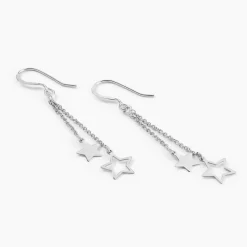 Histoire d'Or Boucles D'oreilles Pendantes Juliette Argent Blanc Outlet