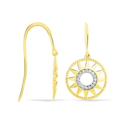 Histoire d'Or Boucles D'oreilles Pendantes Thallya Or Jaune Oxyde De Zirconium Clearance