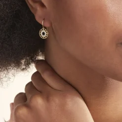 Histoire d'Or Boucles D'oreilles Pendantes Thallya Or Jaune Oxyde De Zirconium Clearance