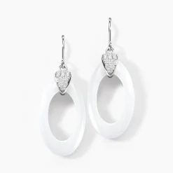 Histoire d'Or Boucles D'oreilles Pendantes Peer Argent Blanc Oxyde De Zirconium Best