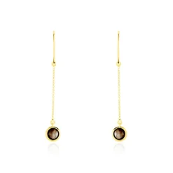 Histoire d'Or Boucles D'oreilles Pendantes Arenale Or Jaune Quartz or jaune quartz marron Best