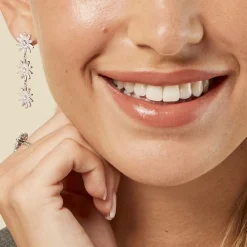 Histoire d'Or Boucles D'oreilles Pendantes Daisy Argent Blanc Oxyde De Zirconium Discount