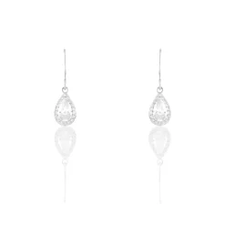 Histoire d'Or Boucles D'oreilles Pendantes Perce-neige Argent  Oxyde De Zirconium