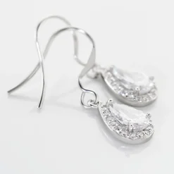 Histoire d'Or Boucles D'oreilles Pendantes Perce-neige Argent  Oxyde De Zirconium
