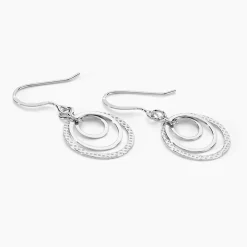 Histoire d'Or Boucles D'oreilles Pendantes Lilia Argent Blanc Discount