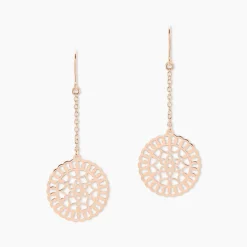 Histoire d'Or Boucles D'oreilles Pendantes Rotonda Argent Rose Discount