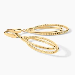 Histoire d'Or Boucles D'Oreilles Pendantes Francisek Or Jaune Best