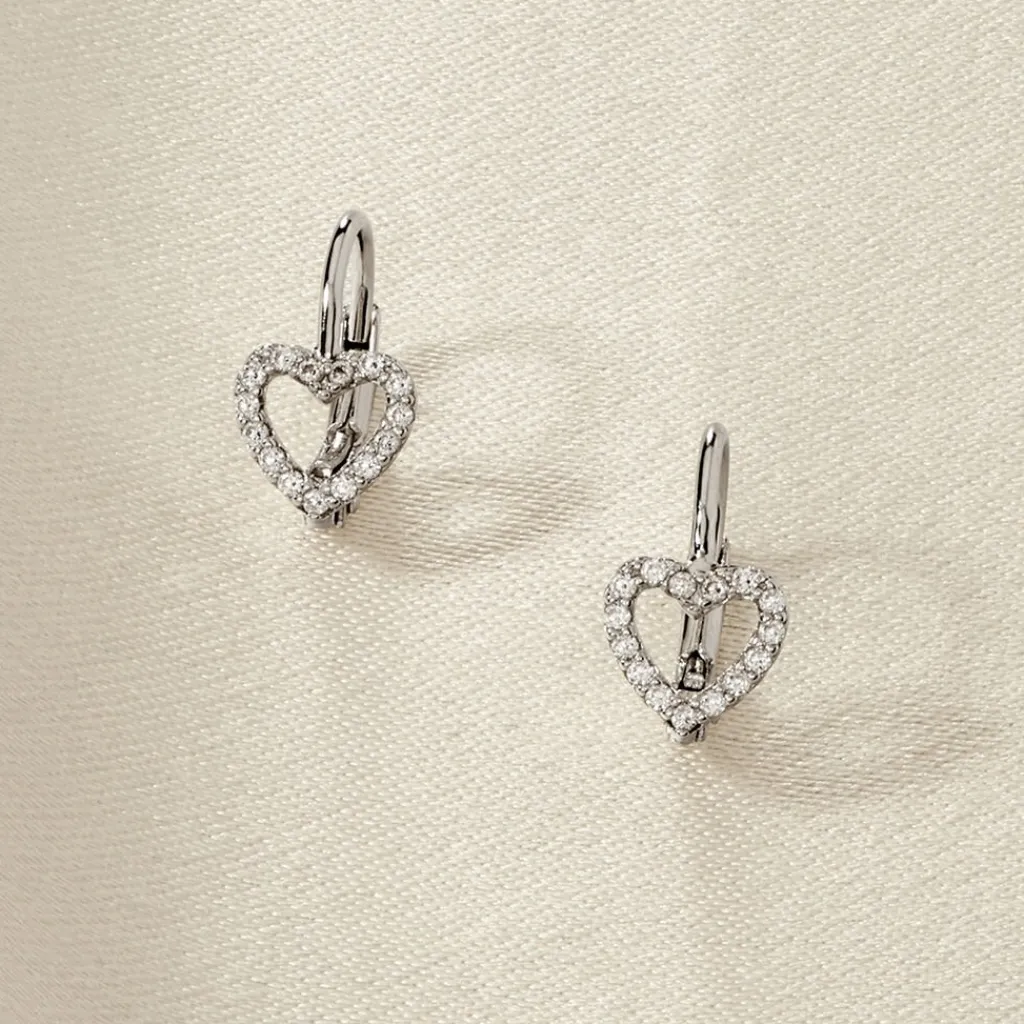 Histoire d'Or Boucles D'oreilles Pendantes Elisene Argent Blanc Oxyde De Zirconium Outlet
