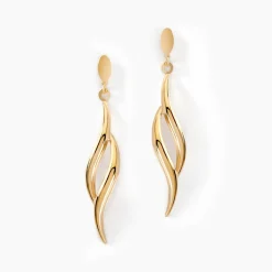 Histoire d'Or Boucles D'oreilles Pendantes Merone Vagues Or Jaune Outlet