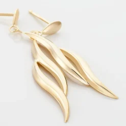 Histoire d'Or Boucles D'oreilles Pendantes Merone Vagues Or Jaune Outlet