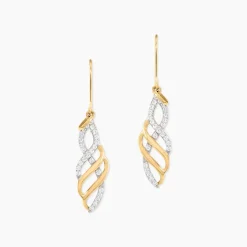 Histoire d'Or Boucles D'Oreilles Pendantes Sumati Or Jaune Oxyde De Zirconium Sale