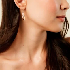 Histoire d'Or Boucles D'Oreilles Pendantes Sumati Or Jaune Oxyde De Zirconium Sale