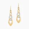 Histoire d'Or Boucles D'Oreilles Pendantes Pentti Or Bicolore Discount