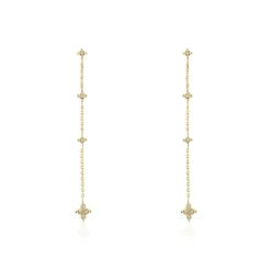 Histoire d'Or Boucles D'oreilles Pendantes Ziha Plaqué Or Jaune Oxyde De Zirconium Sale