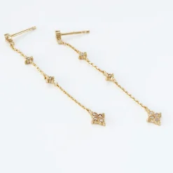 Histoire d'Or Boucles D'oreilles Pendantes Ziha Plaqué Or Jaune Oxyde De Zirconium Sale