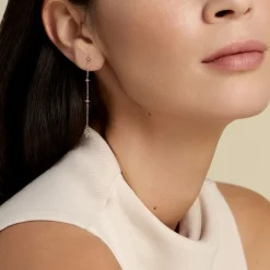 Histoire d'Or Boucles D'oreilles Pendantes Ziha Plaqué Or Jaune Oxyde De Zirconium Sale