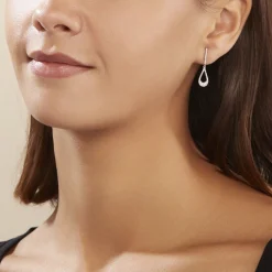 Histoire d'Or Boucles D'oreilles Pendantes Or Blanc Abilene Diamants Outlet