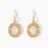 Histoire d'Or Boucles D'oreilles Pendantes Linna Plaqué Or Jaune Pierre De Lune Discount