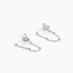 Histoire d'Or Boucles D'oreilles Pendantes Leent Argent Blanc Best