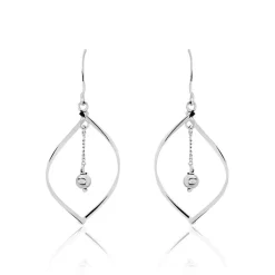 Histoire d'Or Boucles D'oreilles Pendantes Melaine Argent Blanc New