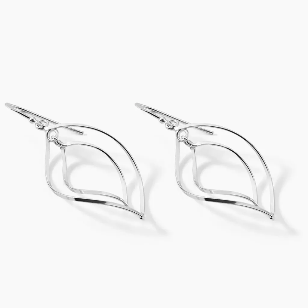 Histoire d'Or Boucles D'oreilles Pendantes Charlyn Argent Blanc