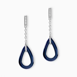 Histoire d'Or Boucles D'oreilles Pendantes Peer Argent Blanc Oxyde De Zirconium Best