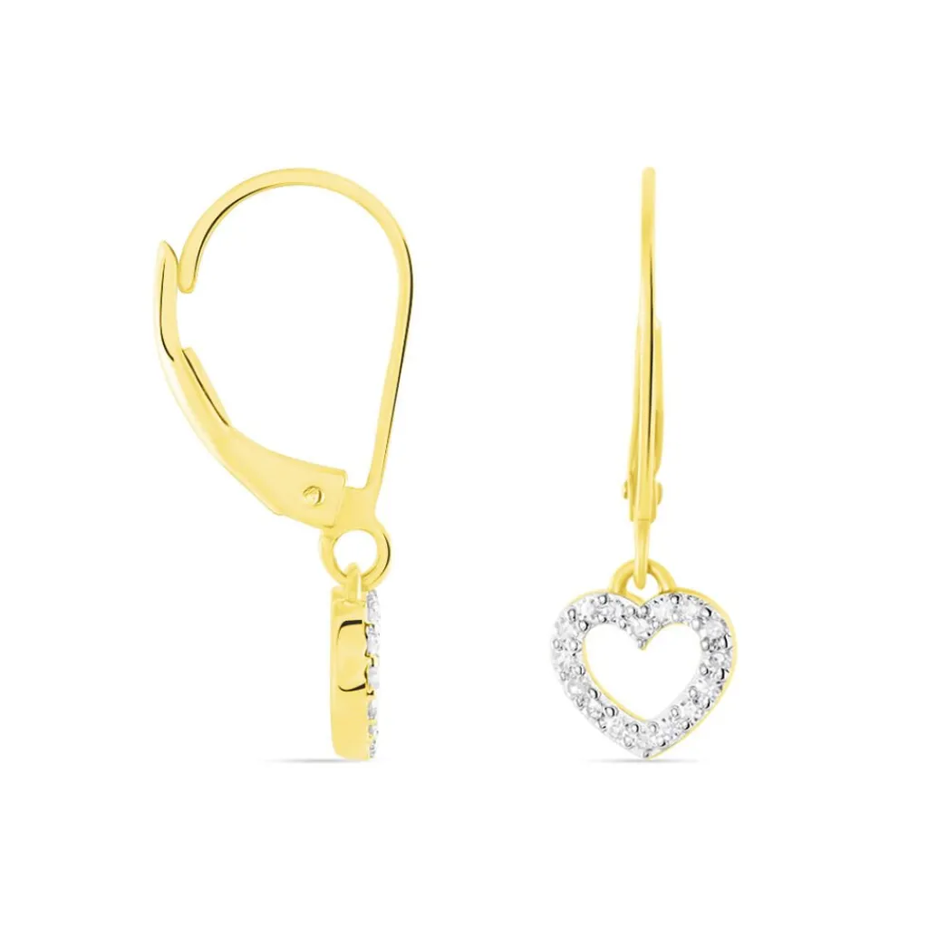 Histoire d'Or Boucles D'oreilles Pendantes Ursa Or Jaune Diamant Sale