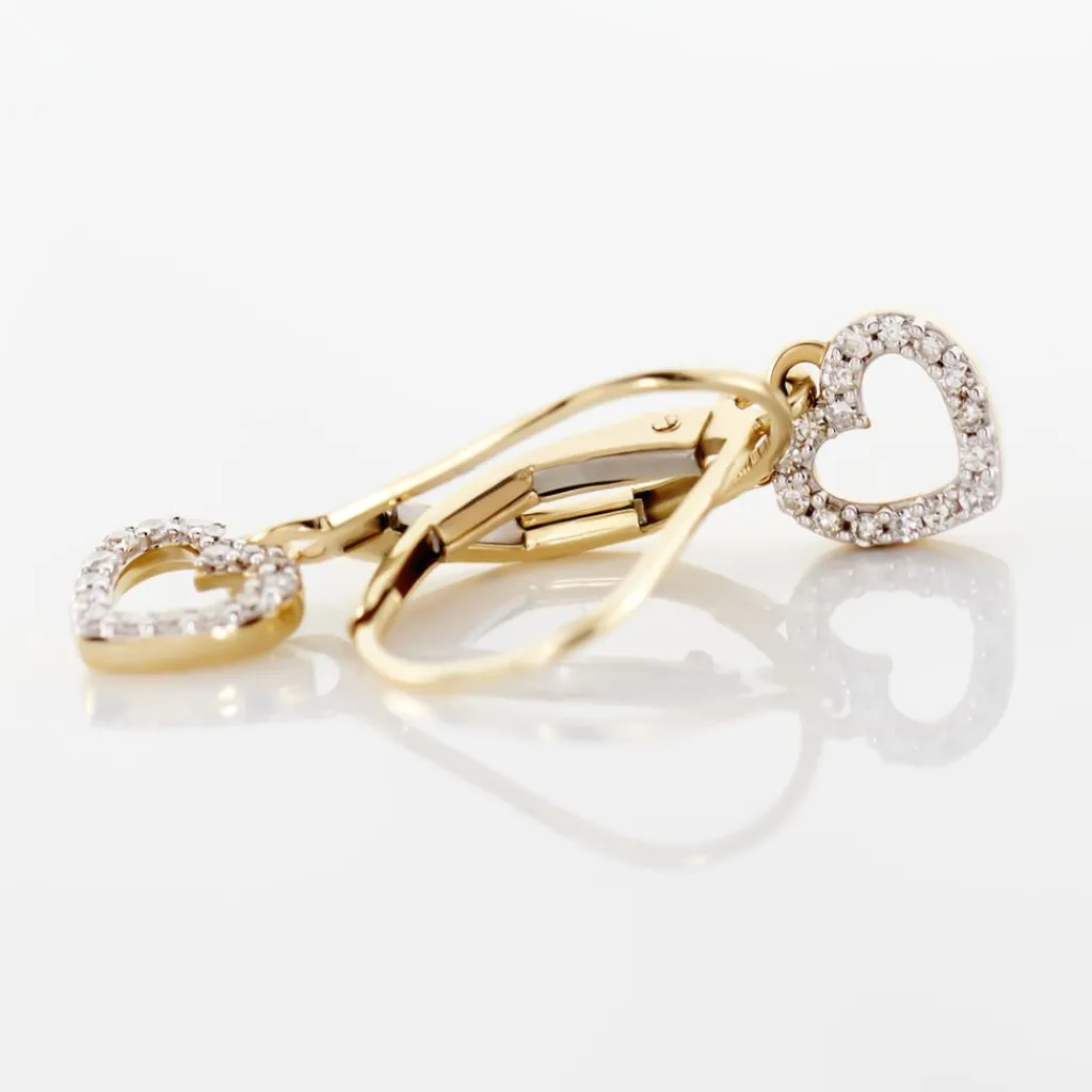 Histoire d'Or Boucles D'oreilles Pendantes Ursa Or Jaune Diamant Sale