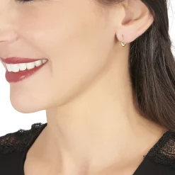 Histoire d'Or Boucles D'oreilles Pendantes France-marie Coeur Or Jaune Best