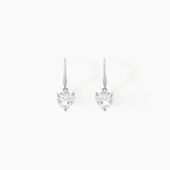 Histoire d'Or Boucles D'oreilles Pendantes Bo Coeur Pm Or Blanc Oxyde De Zirconium Clearance